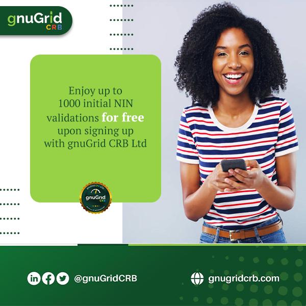 gnugridcrb's tweet photo. Sign up with us to KNOW YOUR CUSTOMER through validating their NINs on our platform.
#NINvalidation
#gnuGridCRB https://t.co/td9tfWxmwp