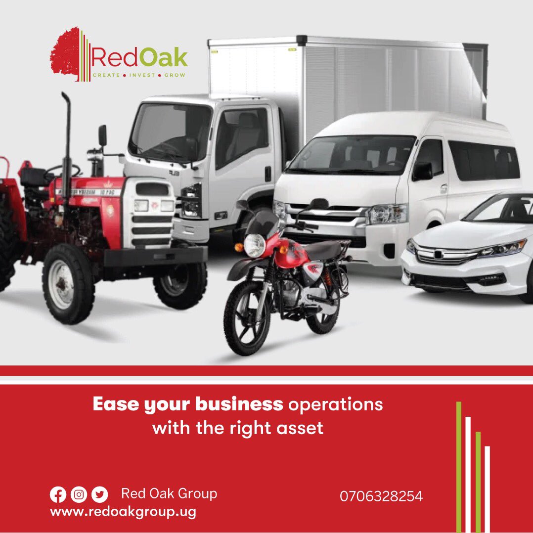 Good productivity is one of the key factors for any business to thrive. With the right business assets, success becomes inevitable. Get up to Ugx. 50,000,000/- approved in less than 48 hours to accomplish so much more. 

Apply here: redoakgroup.ug/loan-products/… #ThrivingWithYou.