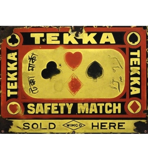KonarkCollecta1's tweet photo. TEKKA
CL050

“TEKKA” enamel advertising sign of Safety Match

Good condition with minor scratches to the paint and rubbing on the edges as seen in pictures.

16 X 12 inch (40.64 X 30.48 cm).

#advertisement #advertisement #signboard #tekka https://t.co/Po3o6gSfDn