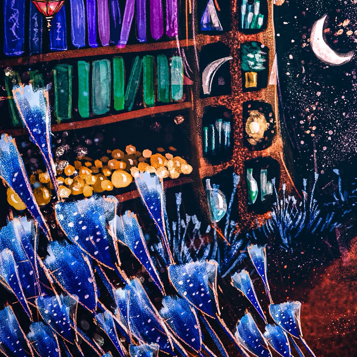 talli_ko's tweet photo. I drew this piece during one marathon. The task was - “A museum of incredibly valuable and precious things”. Everything began with books, herbs, crystal balls, lanterns and then I just got into the flow. After all, what can be more incredible than a door to another world? 

THFUL https://t.co/8YGIrBZoTj