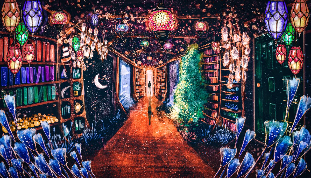 I drew this piece during one marathon. The task was - “A museum of incredibly valuable and precious things”. Everything began with books, herbs, crystal balls, lanterns and then I just got into the flow. After all, what can be more incredible than a door to another world? 

THFUL