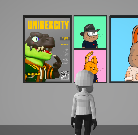 caltoffel_nft's tweet photo. Added a little razzle-dazzle to my @AiternateNFT room. Made a poster out of my @unirexcity NFT and minted it on @FamousFoxFed with their week of #FreeFoxyTools
I think I like it!
Honorable mentions: @AngryBunnyClub https://t.co/k5uLIOS7ak