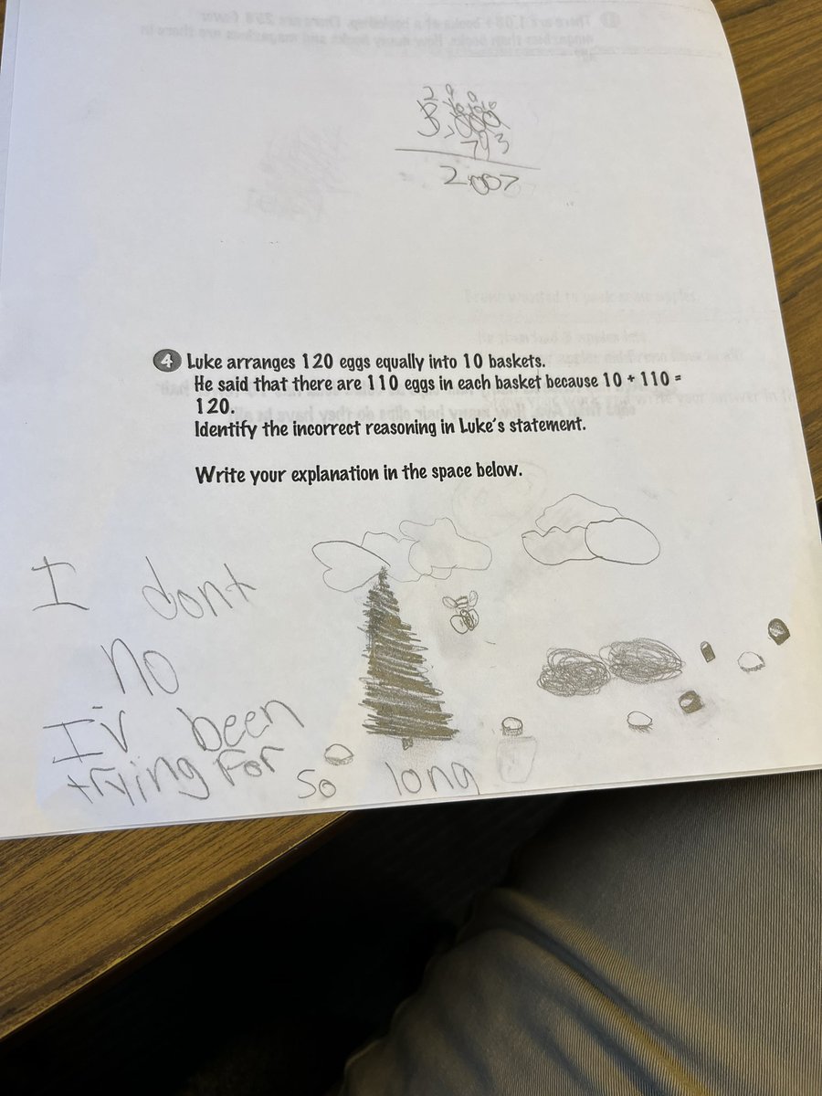 TheSamWhiteley's tweet photo. Since I’m graduated here are some of my favorite student answers I got from my 3rd graders when grading this year https://t.co/ZPK9DaN32t