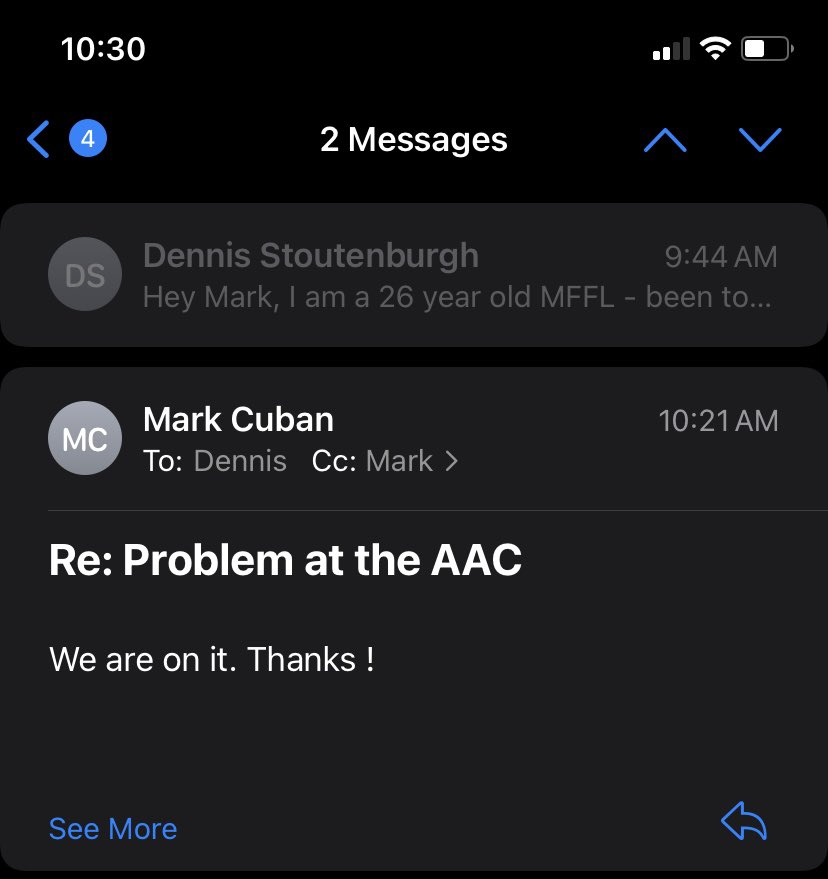 DStoutenburgh's tweet photo. Mavs ordered 4 sets of hands after my important email. Thanks @mcuban @dallasmavs https://t.co/QhNafl7Mtd