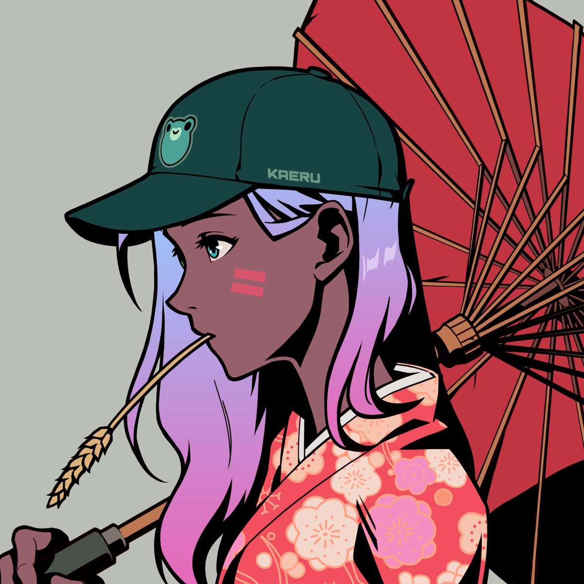 AnpanMorie's tweet image. Picked up this Frida Beanz to pair with my Azuki gal. Very happy how their colors work well together. Look like a great pair, no? @AzukiOfficial #Azuki