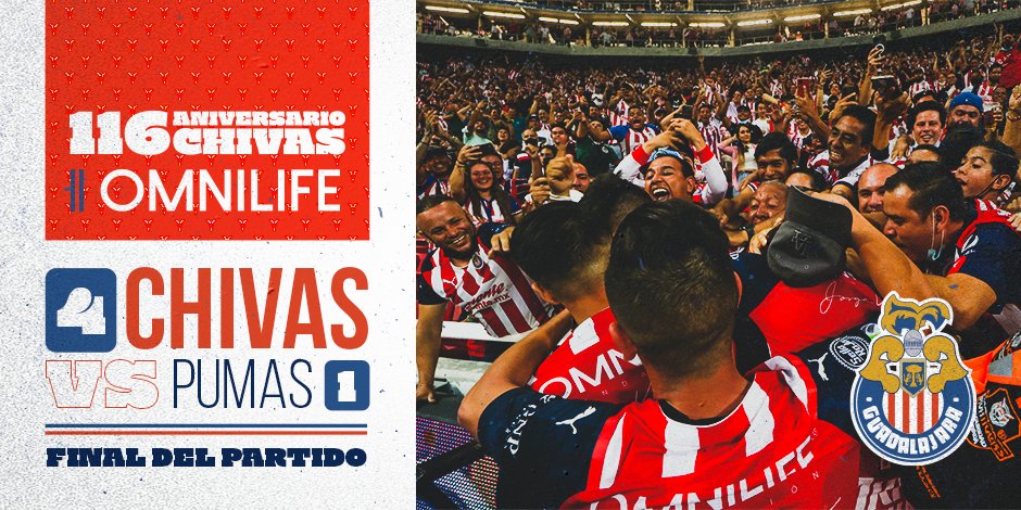 Chivas's tweet photo. 🇫🇷 ¡GANÓ, GOLEÓ Y GUSTÓ EL GUADALAJARA! 🇫🇷

COMO DEBE SER, ESTA ES MI GENTE, ESTAS SON MIS CHIVAS.

¡ESTAMOS EN LIGUILLA Y DE QUÉ MANERA! 👏🏼👏🏼👏🏼 https://t.co/5IEaiNCDi6
