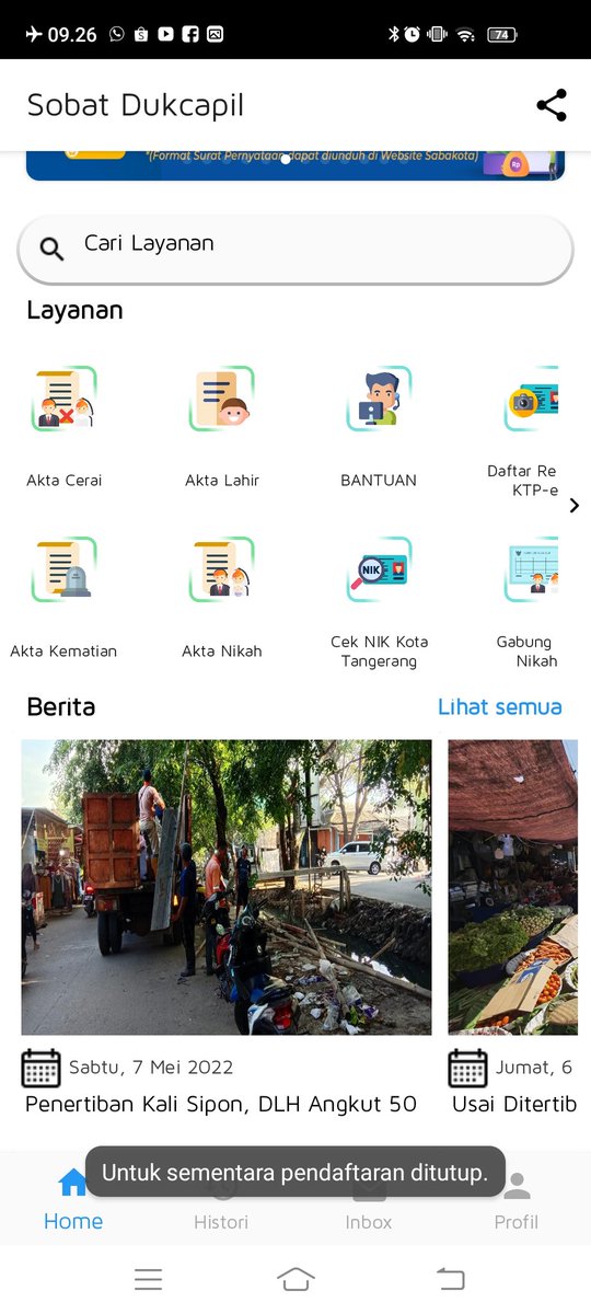 nwansaa's tweet photo. @Kota_Tangerang Maaf min, layanan untuk pendaftaran akta lahir dibuka kapan ya?

Baru saja kami coba masih tutup https://t.co/yfmh1dvhk0