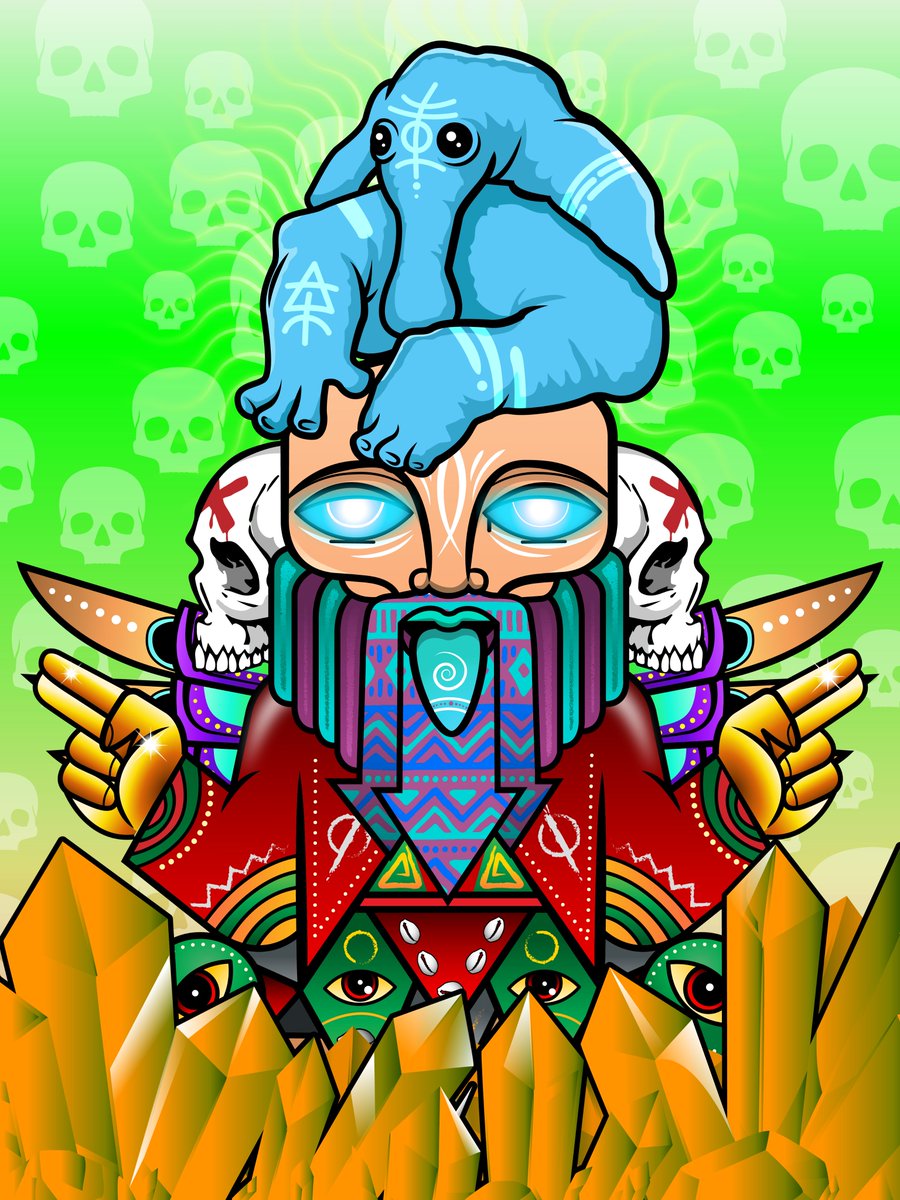 Scored this guy today at <a href="/tombheads/">Zorro 🏴‍☠️</a> on @darkmatterdefi 
from the sold out collection <a href="/BizarresStar/">Star Bizarres FTM/ SOLD OUT!</a> awesome work from <a href="/RasTerms/">RasTerms</a> 
<a href="/JAKEEY31/">Jake EY3 𓂀</a> 
if i missed anyone I'm sorry ;)