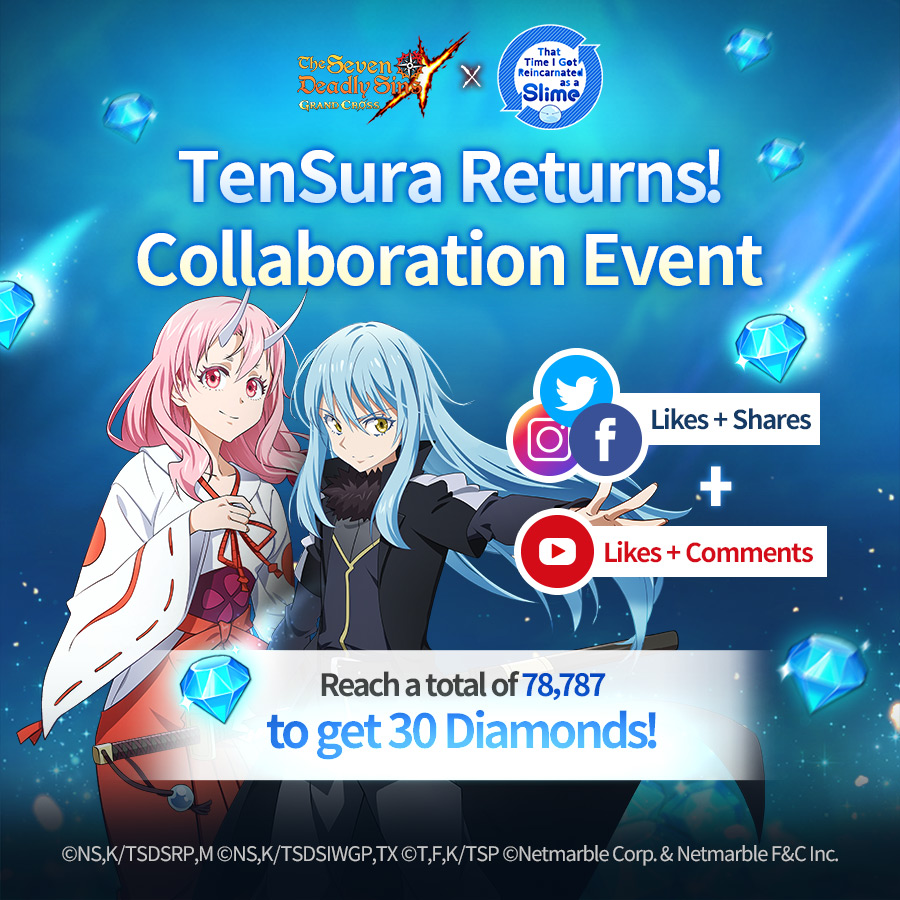 Seven Deadly Sins: Grand Cross x Tensura Collaboration Events and