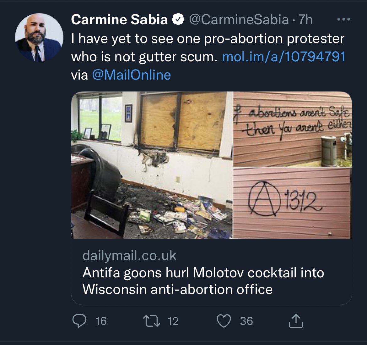 RVAwonk's tweet photo. Far-right activists are once again trying to push for “antifa” to be declared a domestic terrorist group. This time, they’re using “antifa” to describe all pro-choice protesters — continuing a disturbing trend of trying to criminalize any and all dissent. https://t.co/bRkg2huQbQ