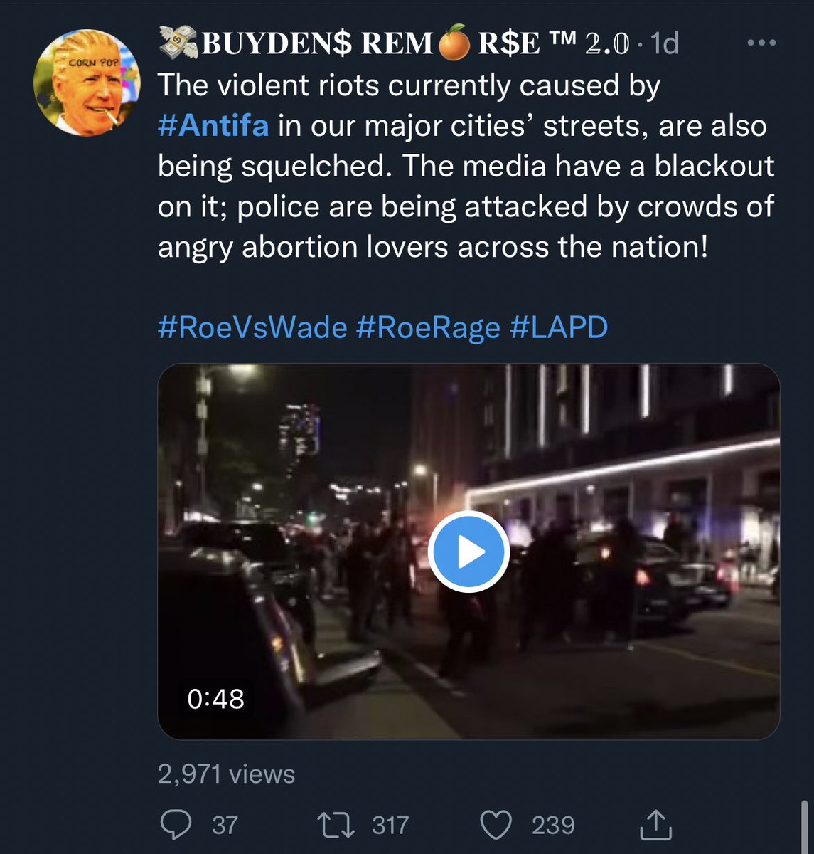 RVAwonk's tweet photo. Far-right activists are once again trying to push for “antifa” to be declared a domestic terrorist group. This time, they’re using “antifa” to describe all pro-choice protesters — continuing a disturbing trend of trying to criminalize any and all dissent. https://t.co/bRkg2huQbQ