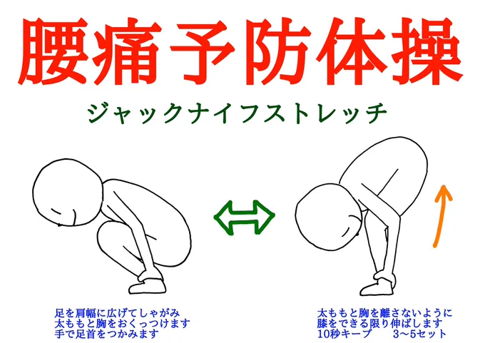 おはようございます😃
朝、満員電車で
ちょっと腰が重だるくなったので
店でストレッチしたら
スッキリ楽になりました

ちょっとした疲れを
ちょっとしたストレッチで
こまめにとってあげると
とても身体が楽ですので
気にいったストレッチを1つでも覚えておくと
便利です

私は2枚目が好きです^_^ 