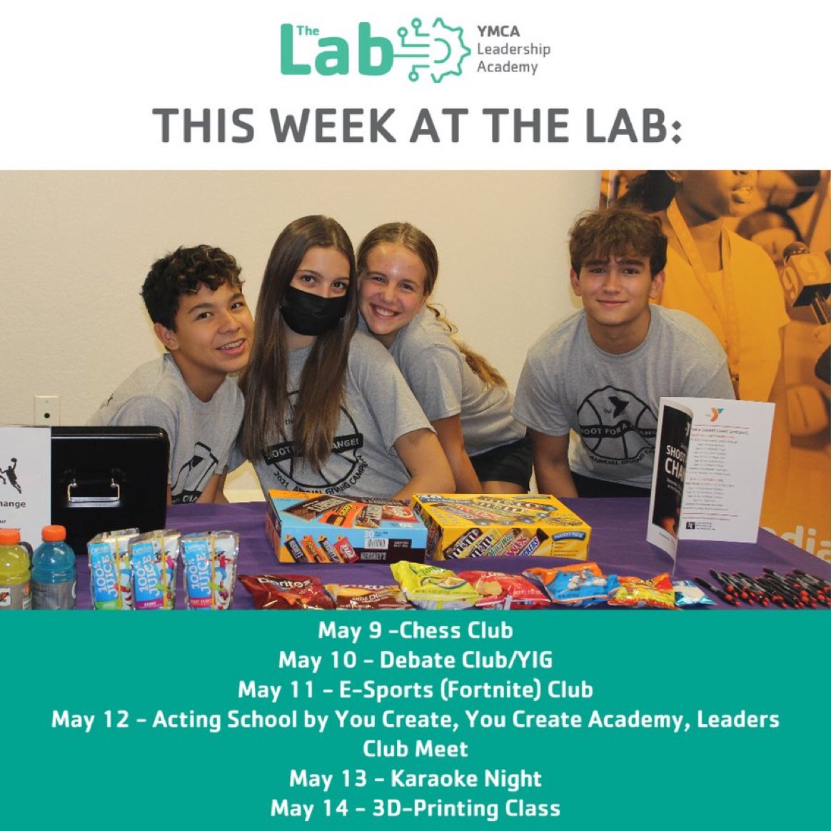 BocaTweeter's tweet photo. @YMCAofSPBC This week at #TheLabYMCA...
https://t.co/43WG8xQmca

#teencenter #YMCASPBC #Highschool #Middleschool #Teens #YMCATeens #TheLabYMCA #calendar #activities #karaoke #3dprinting #debateclub @ComishWeinroth @pbcsd @southPbcsd https://t.co/4kt44jzwdh