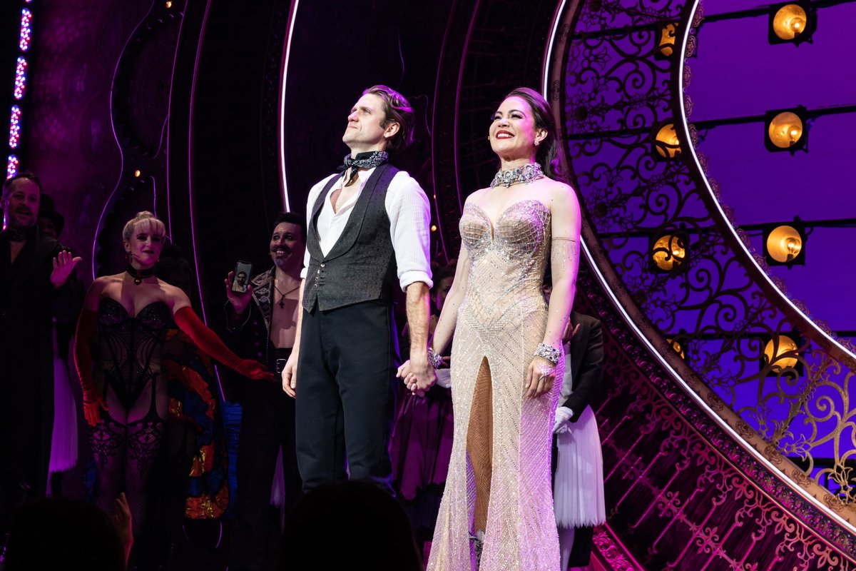 MoulinRougeBway's tweet photo. With our hearts full of Truth, Beauty, Freedom, and Love, we bid farewell to Aaron Tveit, Ricky Rojas, Natalie Mendoza, and Tam Mutu, too!!

📸 Evan Zimmerman https://t.co/zn63ypplGU