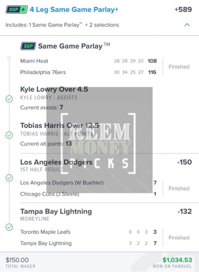 Happy Mother’s Day to all who sent the DM…shared with everyone who did…our other parlay lost because CP3 got fouled out 1 assist short😂
Giveaway in spaces tomorrow…RT/LIKE to enter🍀
#ReemMoneyPicks