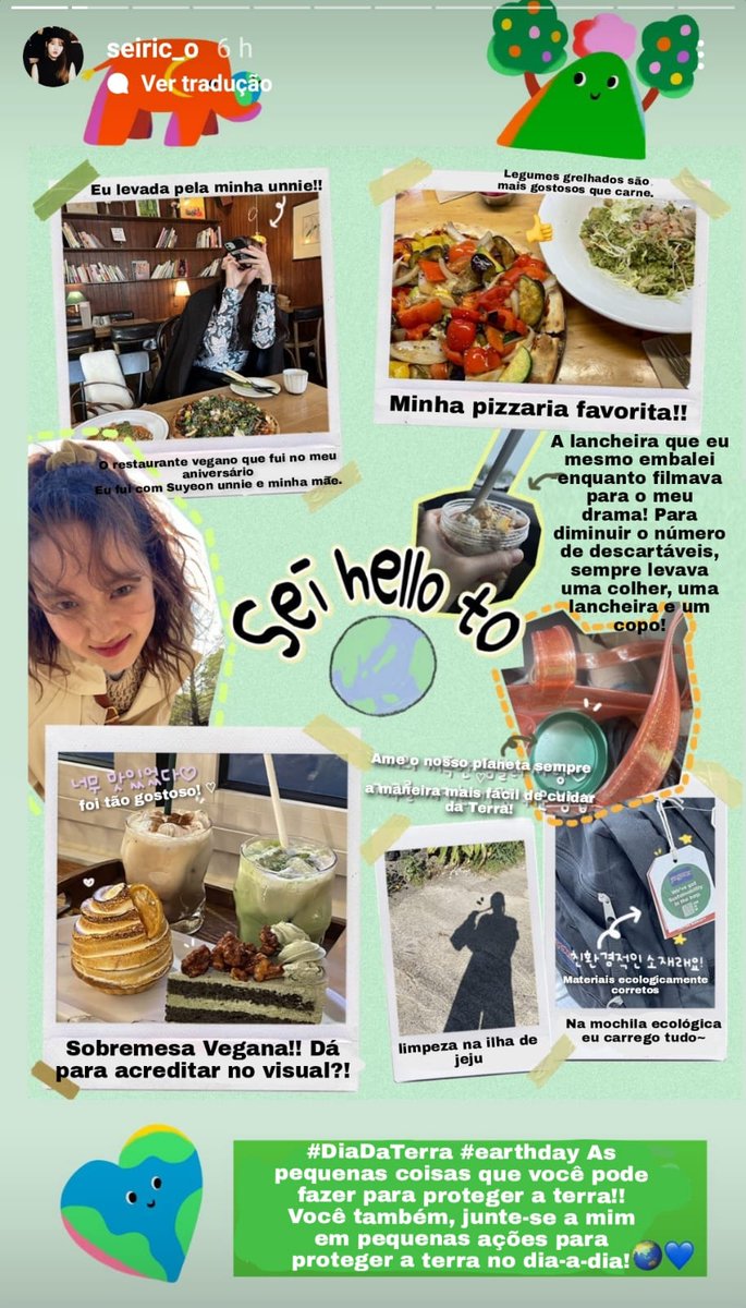 brseojeong's tweet photo. [ #🌎 ] Sei Hello to Earth! #🌱 

No dia da Terra 22/04, uma imagem foi publicada na comunidade do canal, onde mostrava pequenas ações diárias que a Sei costuma fazer para proteger a Terra

trad: kr/pt ©DoyeonBR

#세이헬로투지구 @WekiMeki #위키미키 #WekiMeki #SeiHelloToEarth https://t.co/5vzlR4McjD