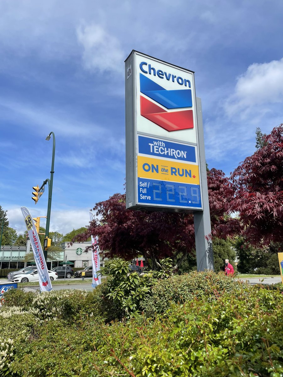 overlandlady's tweet photo. When Vancouver petrol price reach 222…. @VIAwesome @DailyHiveVan @VancouverSun https://t.co/rJgq7jWblS