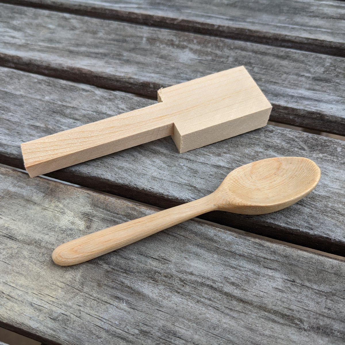 eweinhoffer's tweet photo. (19 of 52) Baby Spoon. First time wood carving! Incredibly difficult but fun. The material is cypress, which has the bonus of smelling great while carving.
#woodcarving #spoon #woodworking #artweekly https://t.co/Zd2VtKWXp2