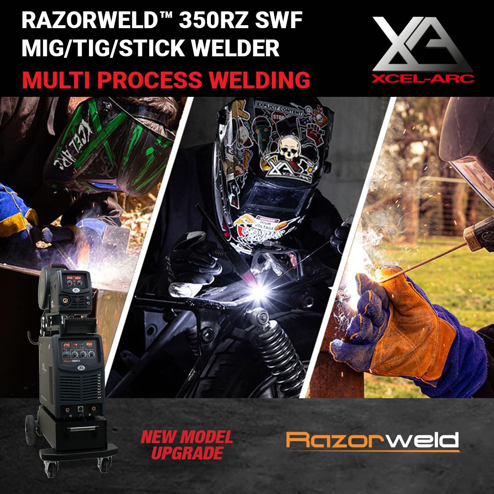 xcelarcnz's tweet photo. 🔥 NEW MODEL UPGRADE 🔥 The RAZORWELD™ 350RZ SWF 👨‍🏭 is a powerful workshop machine with MIG, TIG and STICK welding functions. Also Air Arc Gouging Function with the upgrade.
Explore more...
https://t.co/xKYI7x3mTl
#mig #migwelding #migmachine #TIG #TigWelding #stick #MMA #weld https://t.co/BKksYNHKqo
