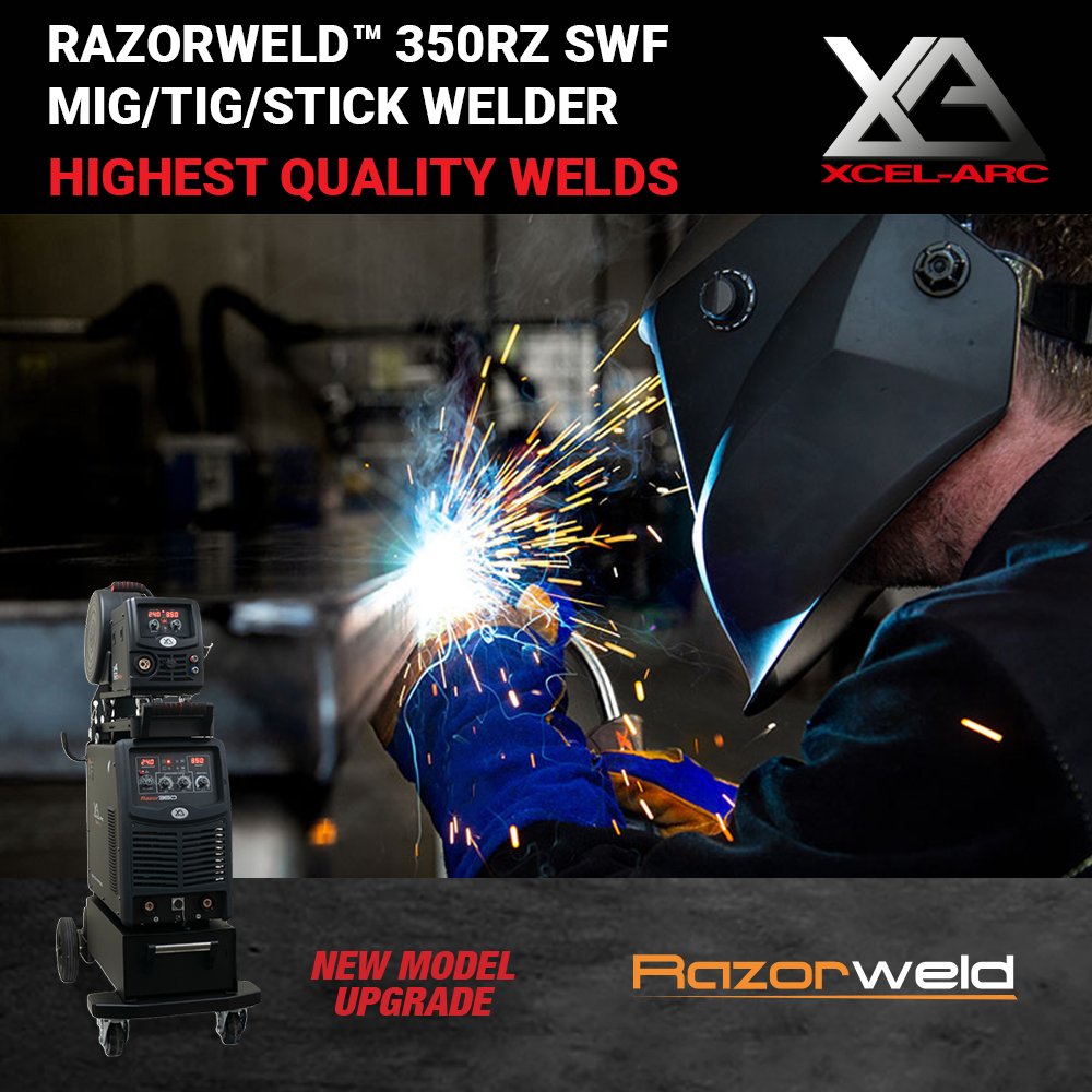 xcelarcnz's tweet photo. 🔥 NEW MODEL UPGRADE 🔥 The RAZORWELD™ 350RZ SWF 👨‍🏭 is a powerful workshop machine with MIG, TIG and STICK welding functions. Also Air Arc Gouging Function with the upgrade.
Explore more...
https://t.co/xKYI7x3mTl
#mig #migwelding #migmachine #TIG #TigWelding #stick #MMA #weld https://t.co/BKksYNHKqo