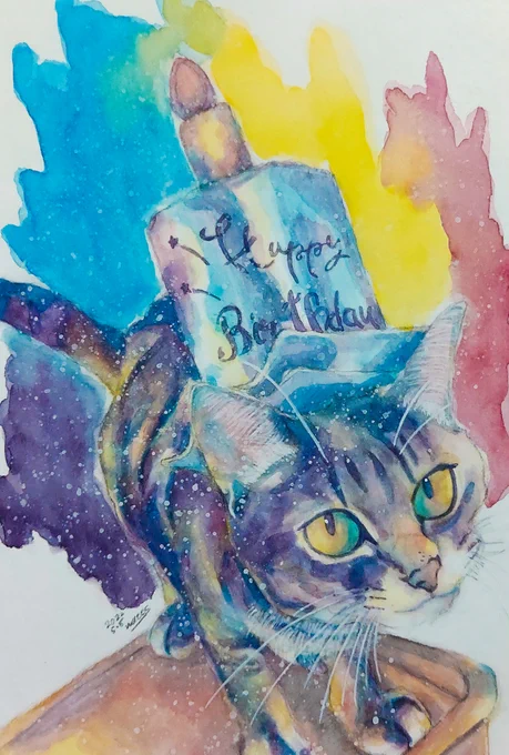 先月の2歳の誕生日パーティー🎉の1コマを描きました🖌️うん。カワイイ😻(親バカ)
#illustration #イラスト #イラスト好きな人と繋がりたい #絵描きさんと繋がりたい #みんなで楽しむTwitter展覧会 #水彩 #水彩画 #アナログ #アナログ絵 #art 