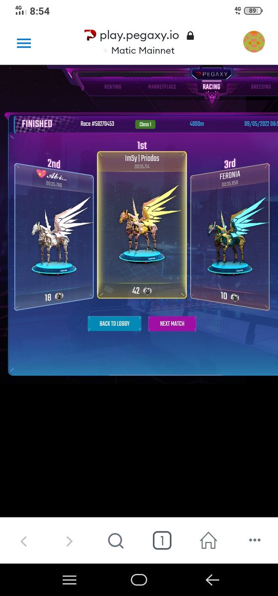 NinaAngeles02's tweet photo. Hello👋 Have a Bless Monday everyone 🙏🥰

Drain Energy Race🏁 of my Scholar Pega's 🥰 ImSy Brandon🐎, ImSy Priadas🐎 and Champion Campona🐎 🥰

Thank you so much po @ImmortalSynG Family 🙏😘🥰

@PegaxyOfficial
#IMSY
#ImmortalSyndicateGuild
#Pegaxy
#GandangLahi
#ImSyLifeChanger https://t.co/hSeZtrj0Lw