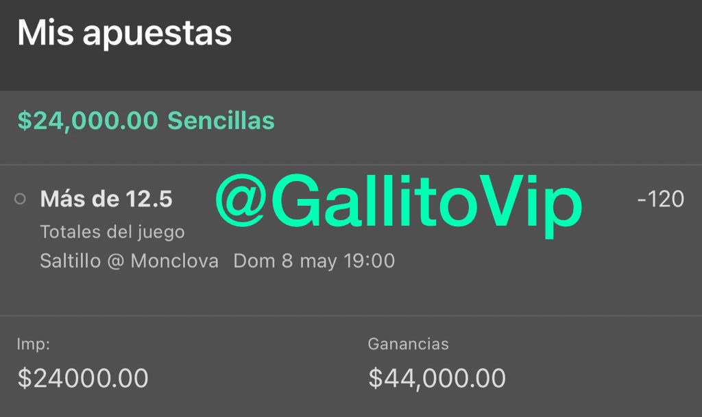 GallitoVip's tweet photo. DIA HISTORICO FAMILIA GALLITO🚀

PARLEY GRATIS +2264✅✅

PARLEY +280✅✅

NOS VAMOS A PARIS A LA FINAL DE LA #CHAMPIONSLEAGUE ⚽️🇫🇷

CON UNA APUESTA DE 6,000 VOY A CUMPLIR MI SUEÑO🥺

GRACIAS POR LA CONFIANZA🙏🏻

RT Y ❤️ RIFA DE 10,000💰

¿GRUPO GRATIS?👇🏻
https://t.co/aW2yuPaVKY https://t.co/loQpp0BmFy