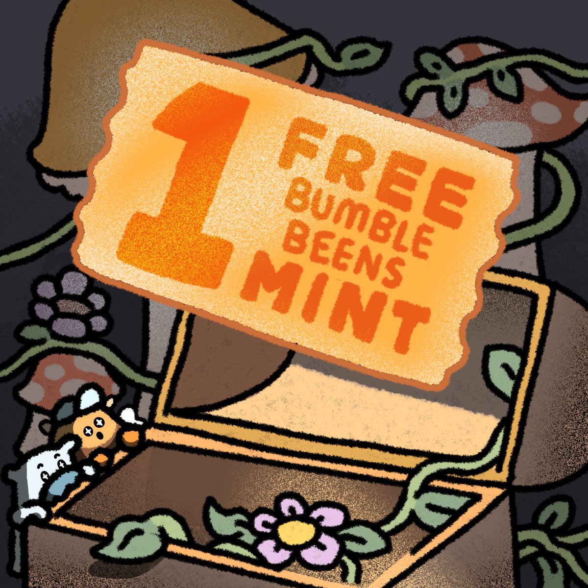 bumblebeenies's tweet photo. 𝓣𝓱𝓮 𝓙𝓸𝓾𝓻𝓷𝓮𝔂 𝓒𝓸𝓷𝓽𝓲𝓷𝓾𝓮𝓼..

Oh wait.. what’s this? 

A chest with a FREE MINT for the Bumble Beens collection? 👀

The bag is full.. so their only choice is the give it away 🎟✨

To enter - comment the names of Been’s friends travelling with and RT👇🏼 https://t.co/dZC4rFceBi
