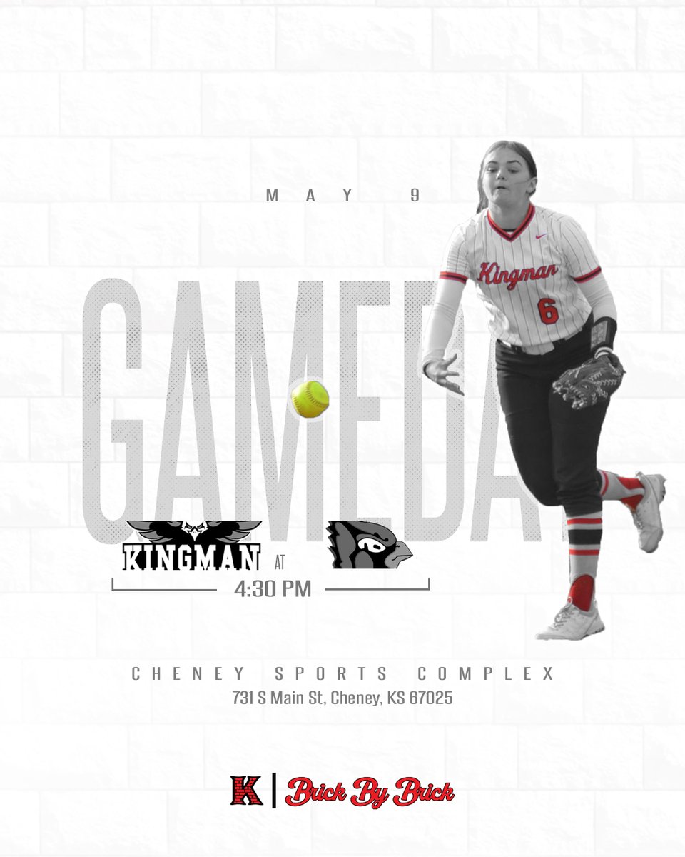 KingmanSoftball's tweet photo. We travel to Cheney today for a CPL matchup! First pitch is at 4:30! #BrickByBrick #TheLastStack https://t.co/QTWB4v14Ya