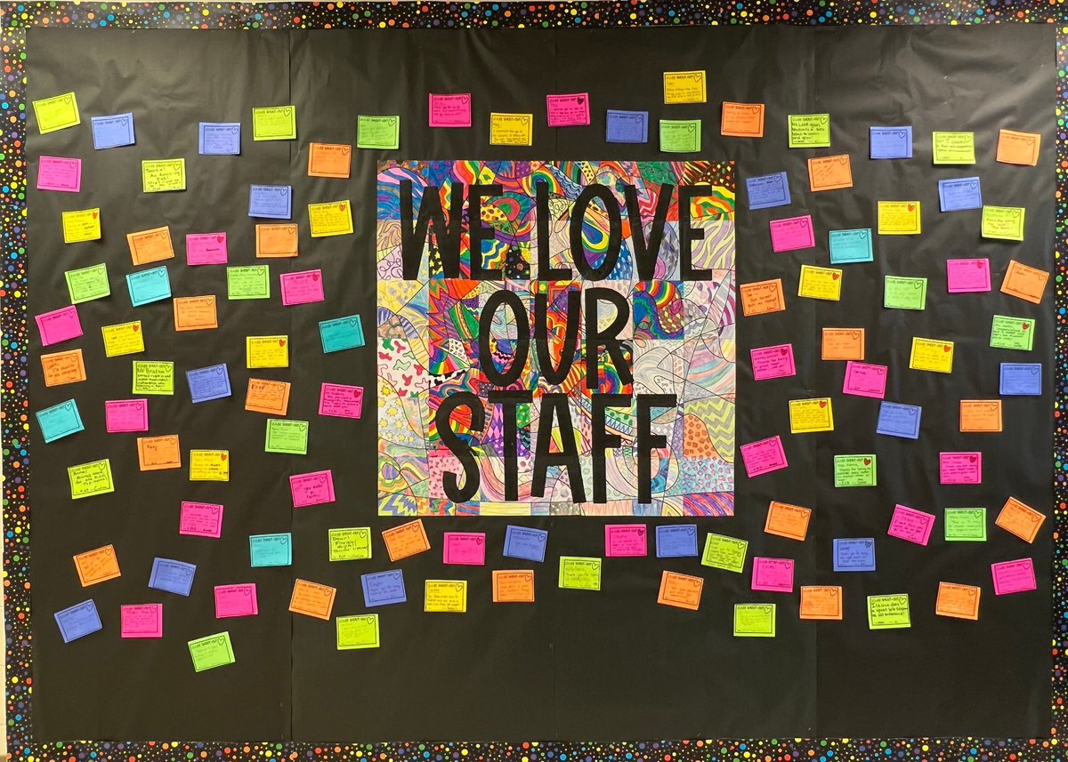 We are closing Staff Appreciation Week with this wonderful bulletin board of kind and supportive messages, but our appreciation for #TeamMG is never-ending! 

Thank you Team MG for all that you do! 💙🤍
