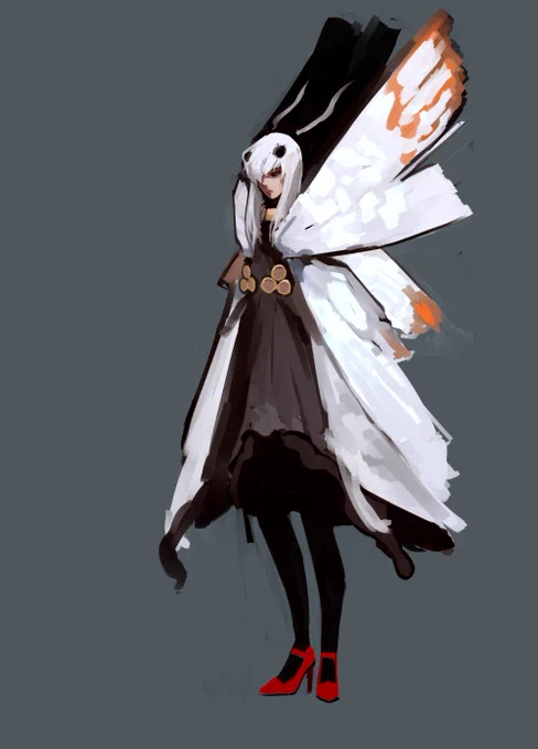 For a friends birthday I drew him his NPC from his dnd campaign

(who is also coincidentally also a moth girl) >:) 