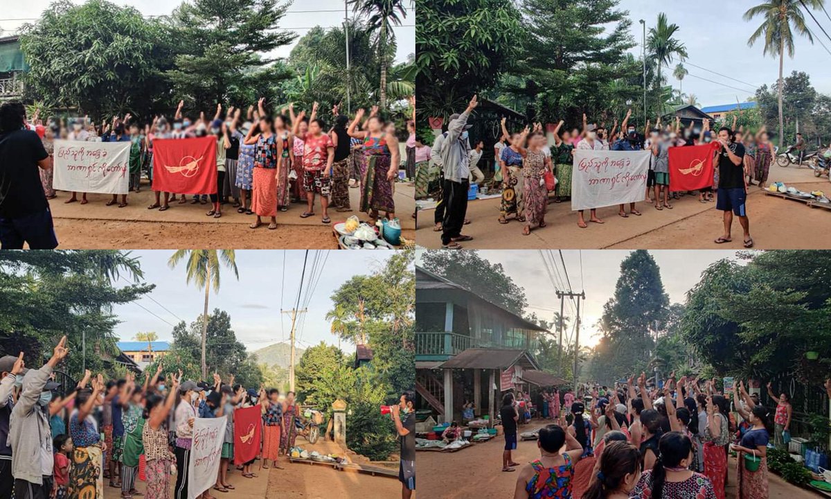 moe_rainyy's tweet photo. Anti-coup revolutionary strike in Tanintharyi's Dawei Dist, Launglon Twp.  #2022May9Coup #US_SanctionMOGE #WhatsHappeningInMyanmar https://t.co/IODdxHTqMl
