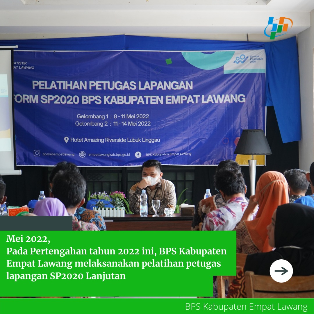 bpsempatlawang's tweet photo. Mei 2022,
Pada pertengahan tahun 2022 ini, BPS Kabupaten Empat Lawang melaksanakan pelatihan petugas lapangan SP2020 lanjutan https://t.co/Yfksg55DXy