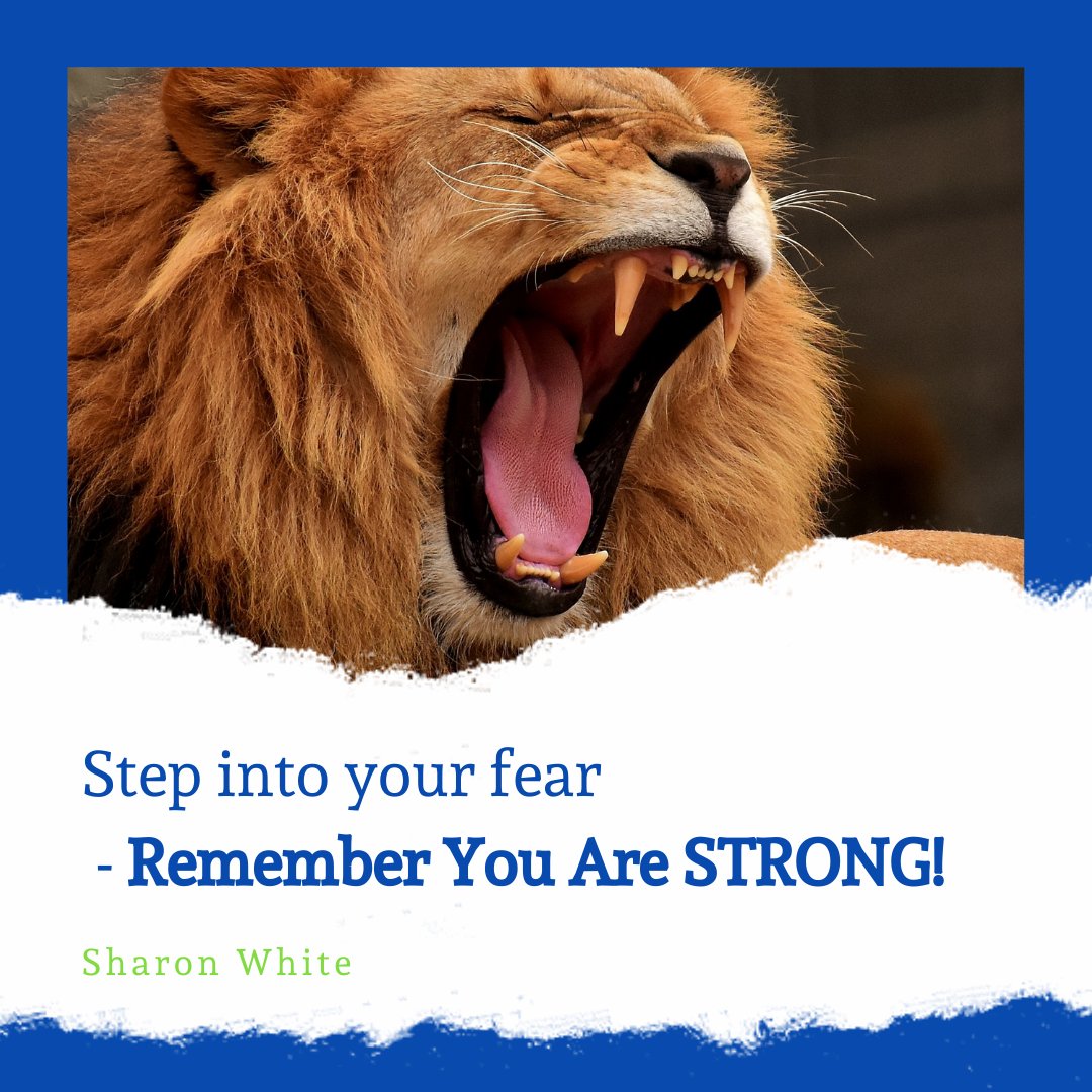 When you feel fear &amp; take action it strengthens you. #Fear is an emotion like any other emotion. It is giving your body a message. It's telling you something is wrong or you are going into a situation you have never been in before. What lesson is your fear teaching you today?