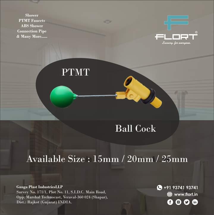 FlortBath's tweet photo. PTMT Ball Cock - FLORT
Contact On : +91 93741 93741

Visit our website for more information :
https://t.co/8a43GlWQHC

Showers I PTMT Taps I ABS Shower I Connection Pipe &amp;  Many More...
#BathFittings #ptmt #Faucets #Taps #ganga #tora #flort https://t.co/afkSUcQlP1