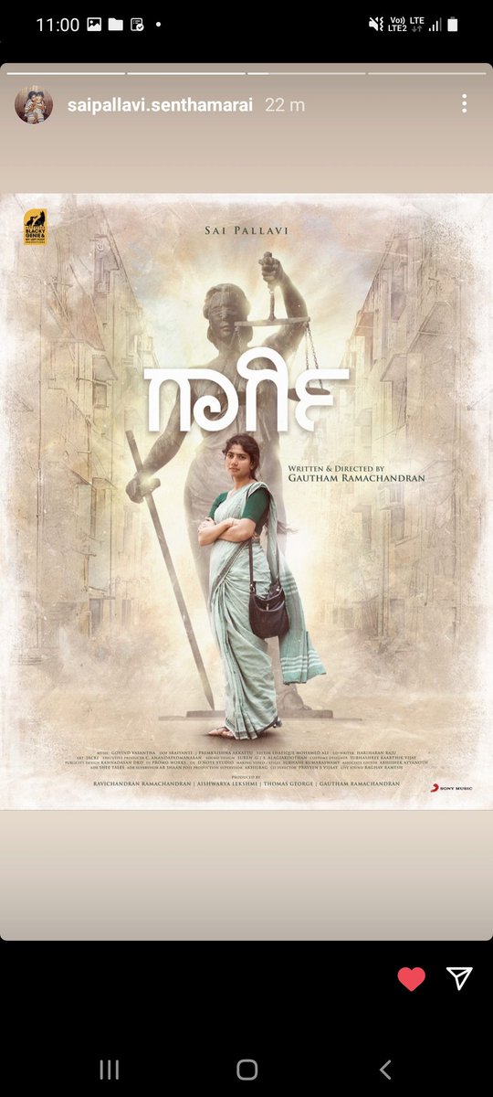 RJaiBalaji2's tweet photo. Our versatile performer
#SaiPallavi 's new Tamil movie update. Here it is…A glimpse of #Gargi 💖🥰
Link ▶️ https://t.co/18smfhmRPo
#Gargi #கார்கி #ಗಾರ್ಗಿ #గార్గి
@Sai_Pallavi92 @kaaliactor @AishuLekshmi @prgautham83 @sraiyanti #SP14 #HBDSaiPallavi
#HappyBirthdaySaiPallavi https://t.co/q4xtxuvWwM