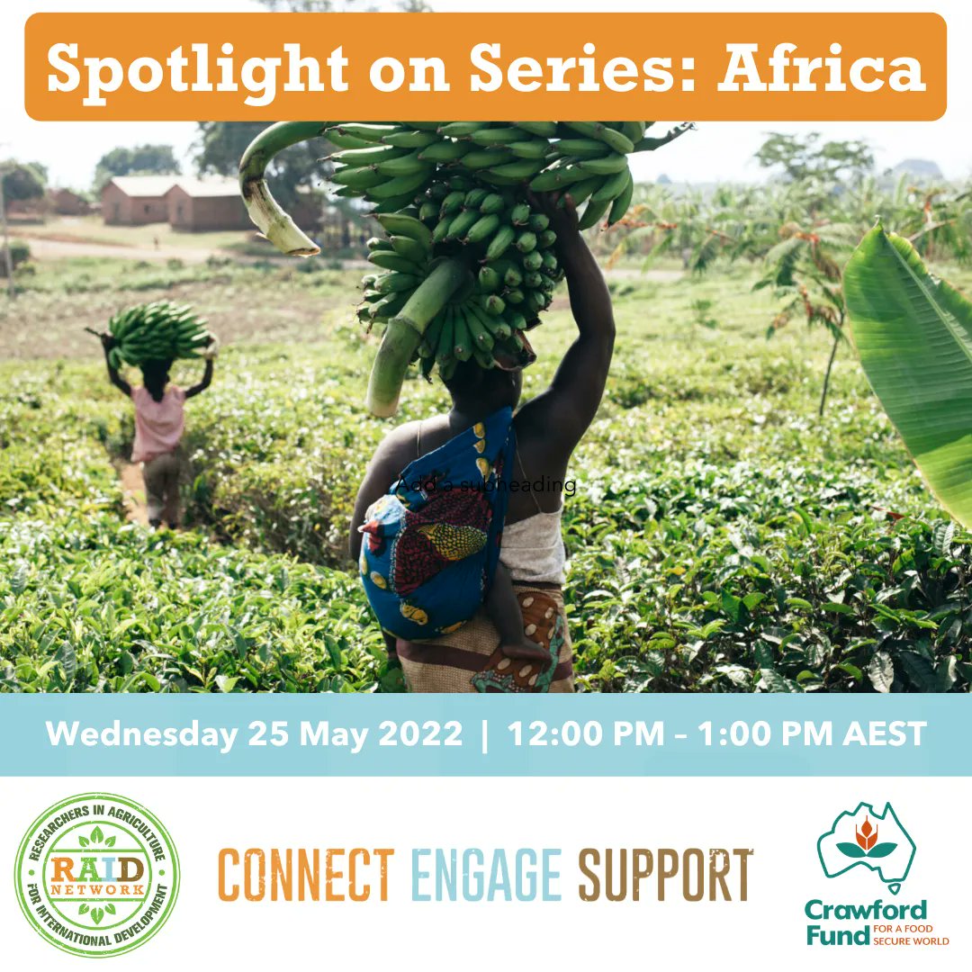 RAID Network (@raidnetwork) on Twitter photo Come along to our next 'Spotlight on' webinar Series! We will hear from some amazing people with AgR4D experience in Africa. Monday 25 May at 12 PM: buff.ly/3slKNNX
#RAID
#AgR4D
<a href="/crawfordfund/">The Crawford Fund</a> Come along to our next 'Spotlight on' webinar Series! We will hear from some amazing people with AgR4D experience in Africa. Monday 25 May at 12 PM: buff.ly/3slKNNX
#RAID
#AgR4D
<a href="/crawfordfund/">The Crawford Fund</a>