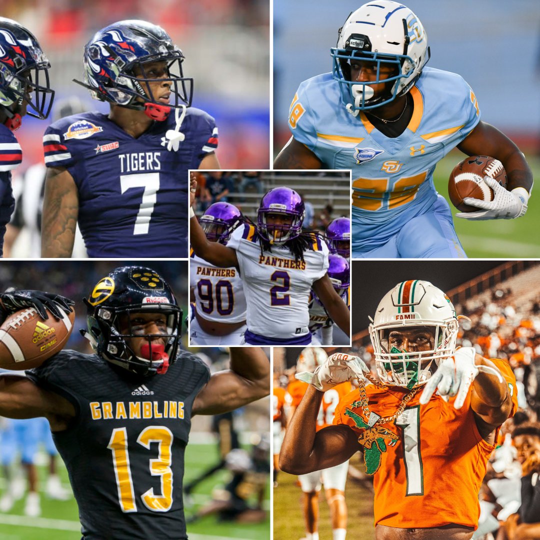 SwacBuzz's tweet photo. Agree or Disagree? Top 5 Best SWAC football uniforms. 
1. Jackson State 
2. Southern University 
3. Grambling
4. FAMU
5. Prairie View https://t.co/VdCXjvmU9n