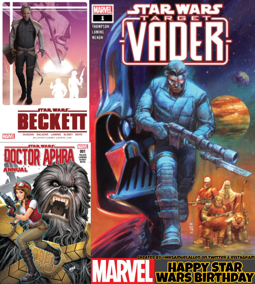 MrSamuelAllen's tweet photo. Happy 54th Birthday to @monkey__marc, he worked as inker & penciller on comics #AgeOfRebellionGrandMoffTarkin1, #AgeOfRebellionBobaFett1, #Beckett1, #TargetVader1 & #DoctorAphraAnnual1. Follow him also on Instagram https://t.co/QF1gWSvGQ4. May he have a good one. #MakeSolo2Happen https://t.co/7qlqMr7vax