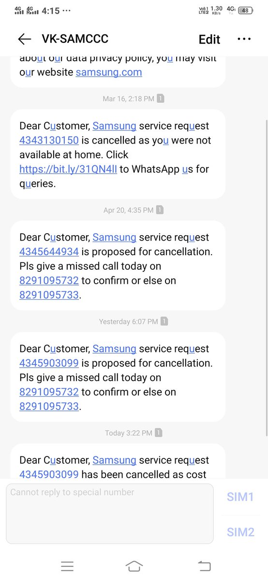 EdwardianSam's tweet photo. #fraudSamSung Magic🎉✨Buy SamSung LED Of 50K with 2 Yr Warranty and Used it mininum. After 2 Yr ur LED Pannel Dead.Then SamSung person Advice to buy 26K Pannel. WOW in Just 2 Yr. LED Cost up75K.😂😂 SamSung Technology makes Ur life Costly.
@Samsung
@SamsungIndia 
@CEOofSamsung https://t.co/bcqchQ12DY