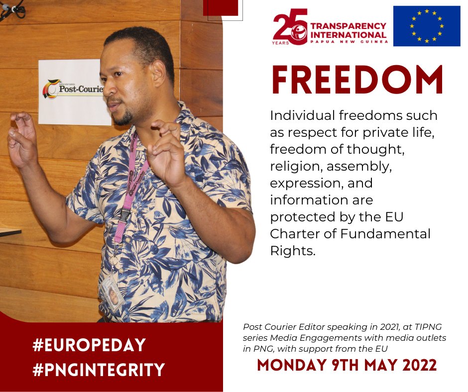 TI_PNG's tweet photo. E U R O P E D A Y | Monday 9th May 2022
TIPNG joins the @EUinPNG  to celebrate Europe Day which is observed annually on the 09th of May to celebrate Peace and Unity.

https://t.co/WW9G7vFF2X

#EUROPEDAY #EUDAY #PromotingIntegrity #PAIS #Equality #EUValues #EUinPNG https://t.co/KQprpSLM39