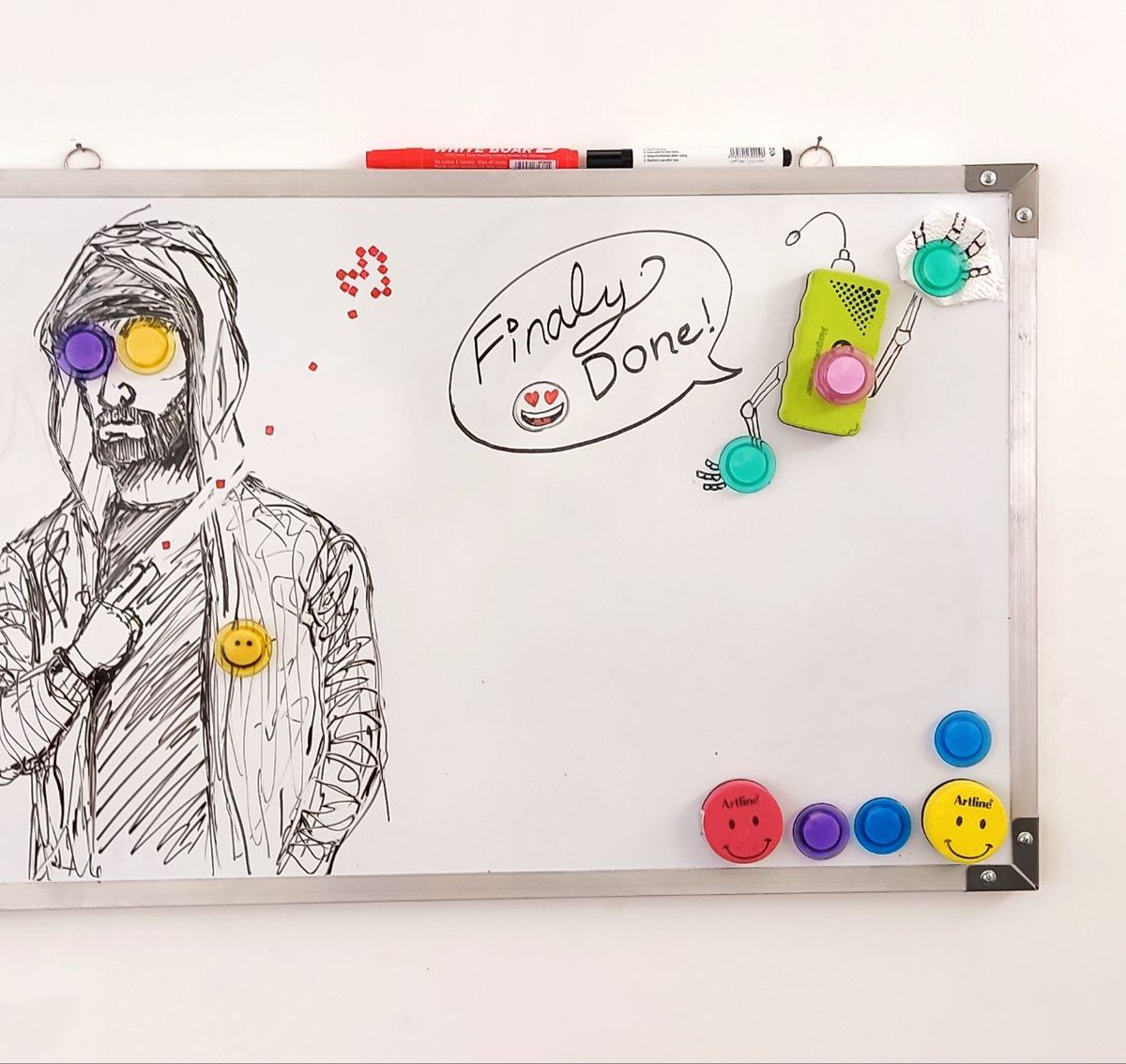 DRAvankLab's tweet image. Gggggg M Frens 🎩✨ 
Just think, today is another day to work toward achieving all of your goals. Have a great day! 🚀💫💎💞
#NFTCommunity #NFTFAM #Greenrobot #Cartoon