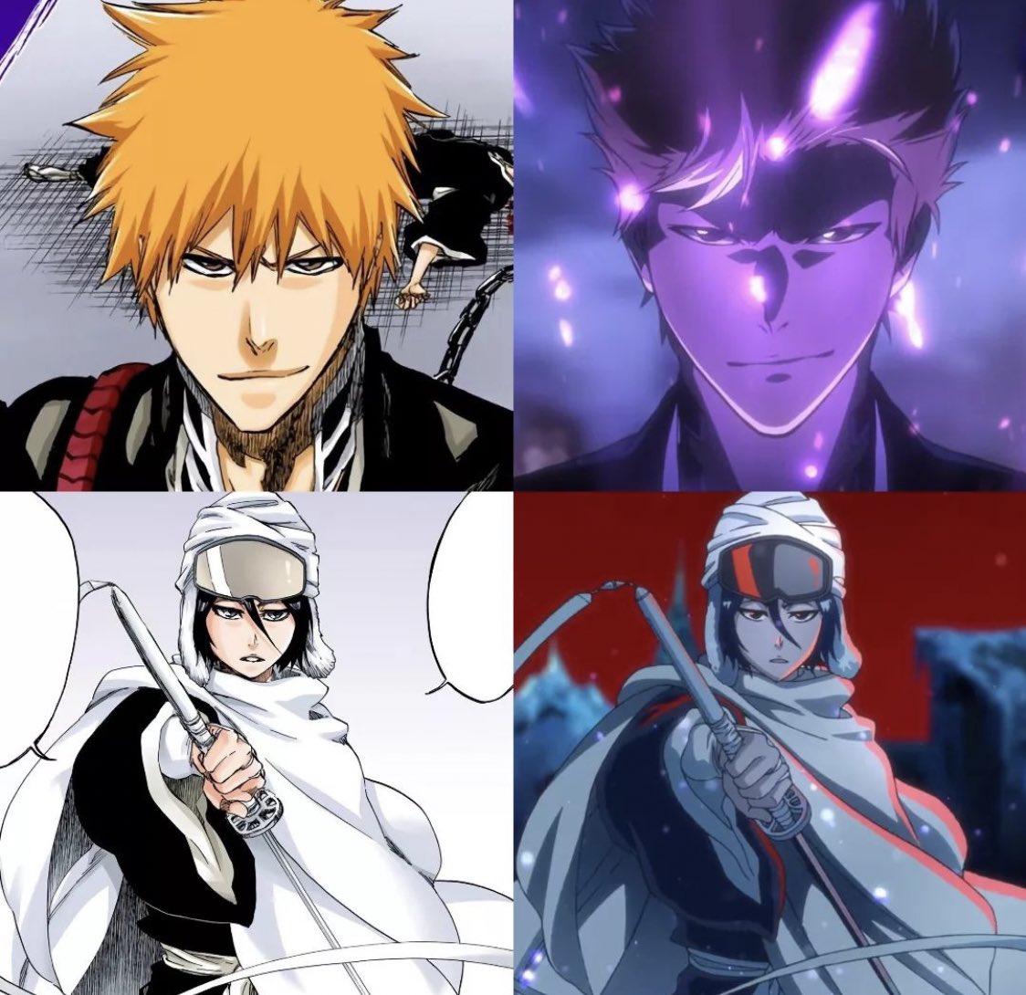 Bleach_Bae🇹🇭 on X: Bleach Thousand Year Blood War Manga vs Anime   / X