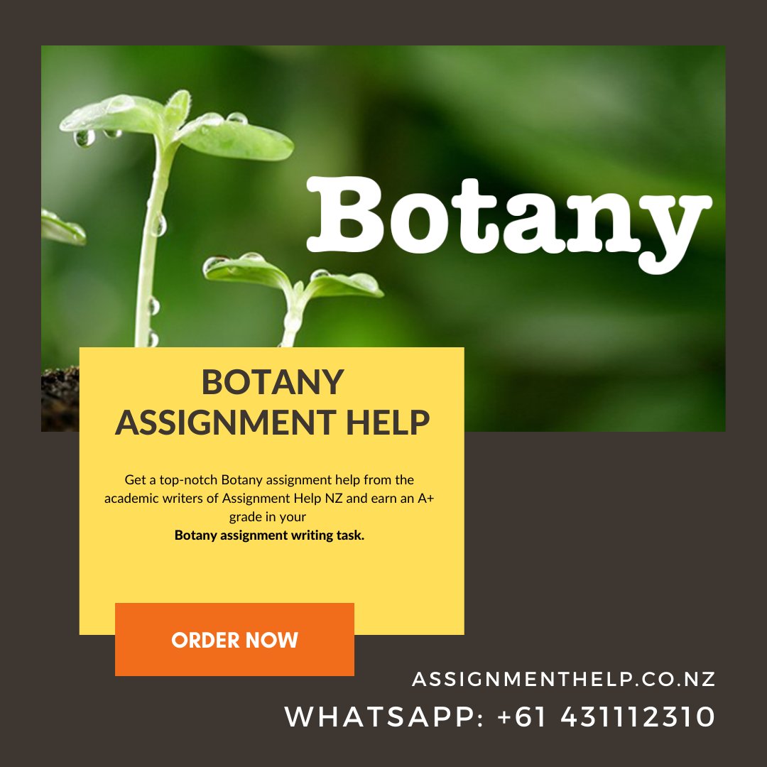 assignmentnz's tweet image. Botany Assignment Help Auckland

Get a top-notch Botany assignment help from the academic writers of Assignment Help NZ and earn an A+ grade in your Botany assignment writing task.

Great discount on your first order!

assignmenthelp.co.nz/botany-assignm…

#BotanyAssignmentHelp #Assignments