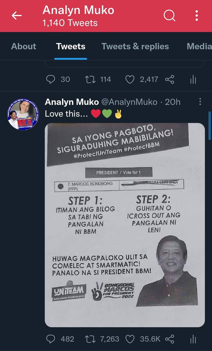KenjiAdarna's tweet photo. Iba talaga influence ng nag-iisang @AnalynMuko ❤️💚✌️

#Halalan22 https://t.co/8YTJ5B8W2L