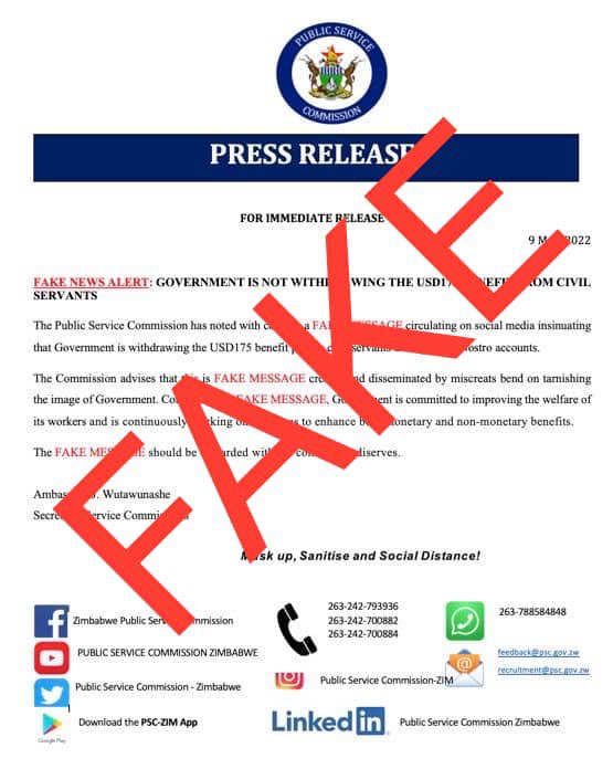 nickmangwana's tweet photo. US$175 for Civil Servants continues. Govt cares for its workers https://t.co/TlLREWcGLZ