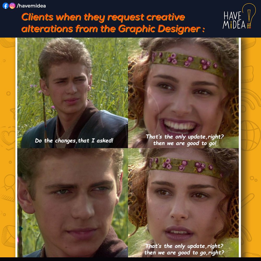 HaveMidea's tweet photo. #MemeMonday Sorrow of every Graphic Designer

#havemidea #mediahouse #DigitalHouse #digitalmarketing #memes #meme https://t.co/U40G5gHXbb
