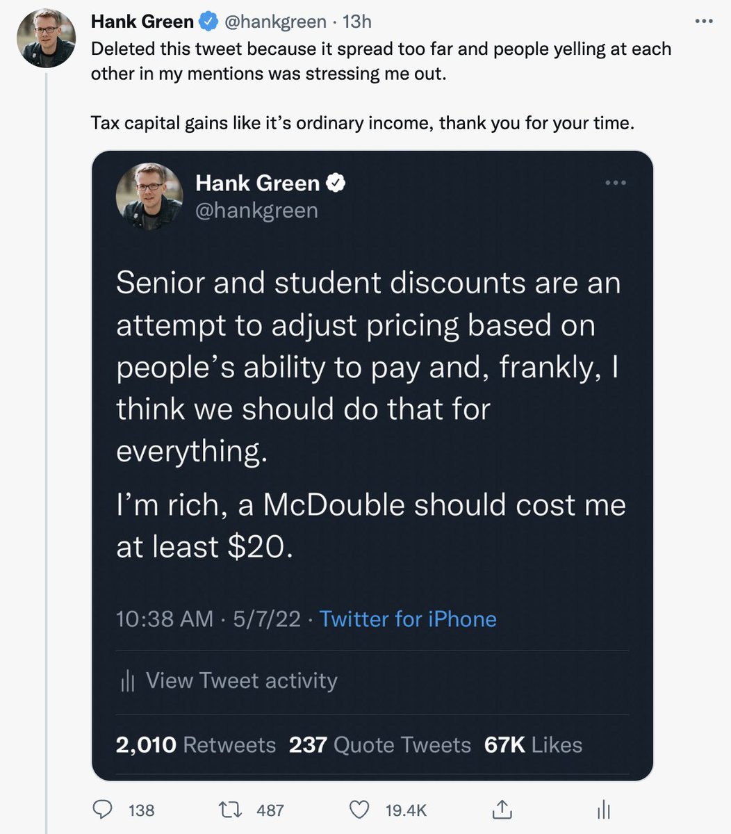 Hank Green tweet media