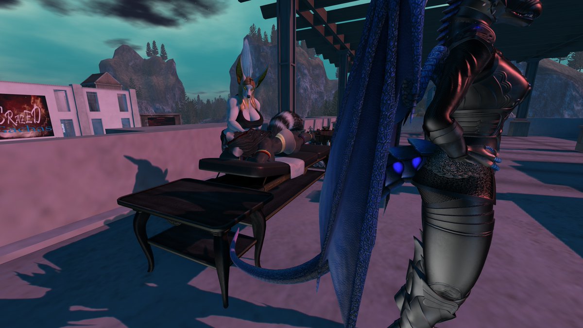 That match with Alavesta really did a number on my back. The <a href="/noirfurry/">ThornyRoseClinic</a> recommended a massage after the brief check up though. I know the capable hands of Ivory Queen will help and have me ready to hit the ring in no time to bring the beats back to you fans!