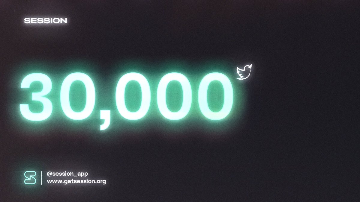 Our community on Twitter has grown to 30 thousand people.

If you're reading this — you're part of a movement which is disrupting and challenging internet culture to protect privacy, and champion digital rights.

A movement that grows stronger every day.

#GetSession